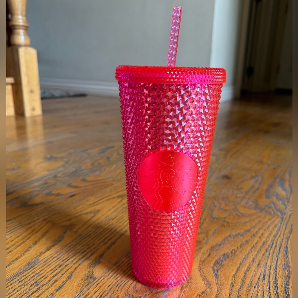 Starbucks neon pink cup